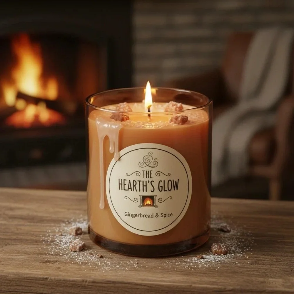 Warm Gingerbread Hearth